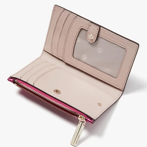 Kate Spade spencer metallic Slim bifold Wallet - Picture 5 of 6